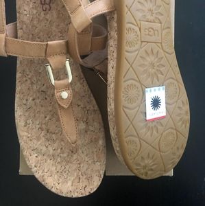 New UGG Women's Aleigh Gold Sandal